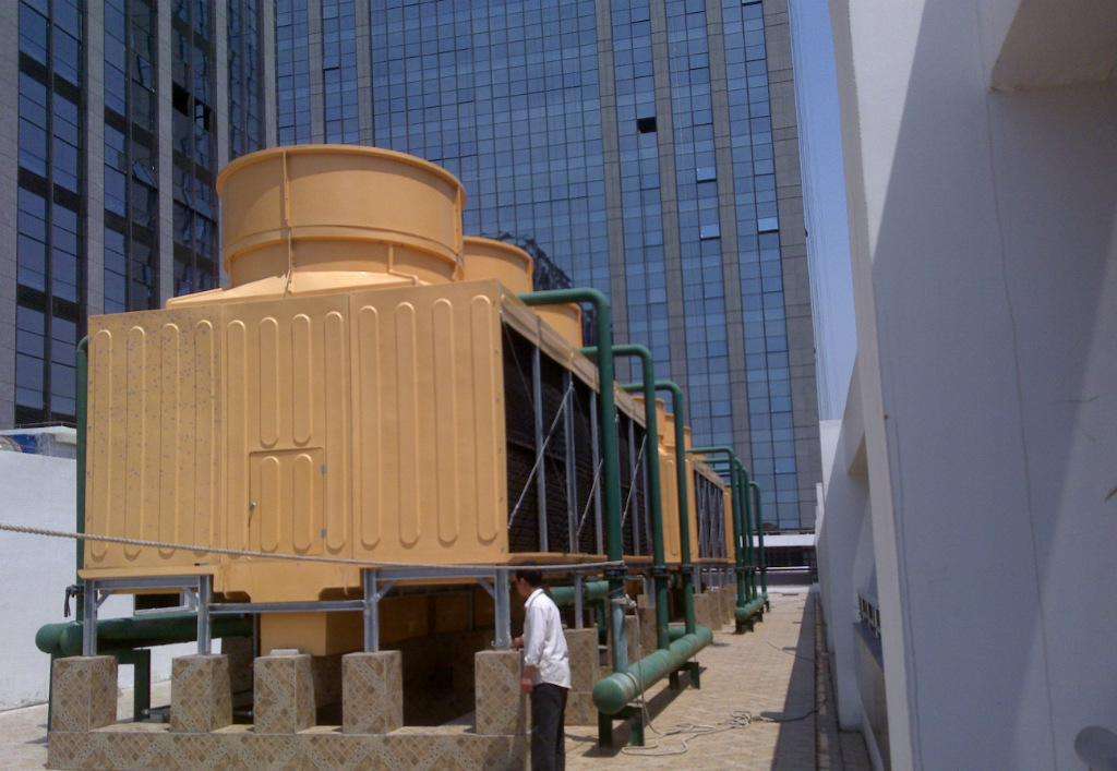 玻璃鋼工業(yè)型冷卻塔的安裝